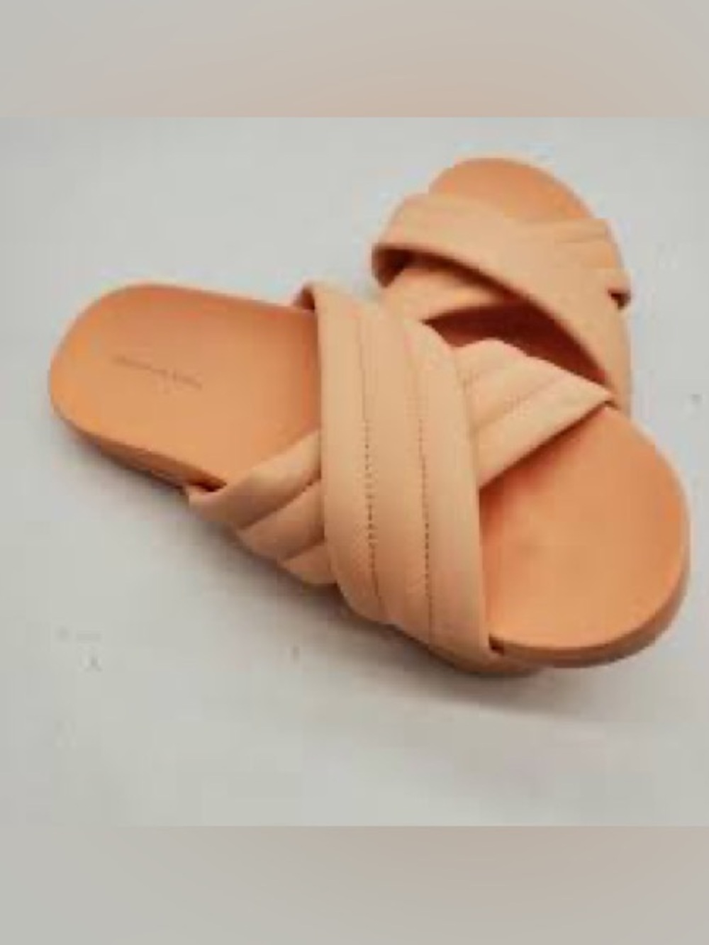 American Eagle Peach Cross Over Slides